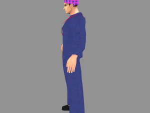 jingpo ethnic men 3D Model