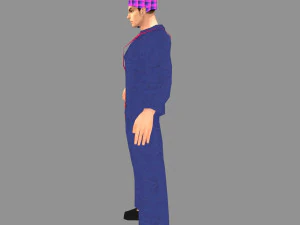 jingpo ethnic men 3D Model
