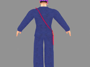 jingpo ethnic men 3D Model