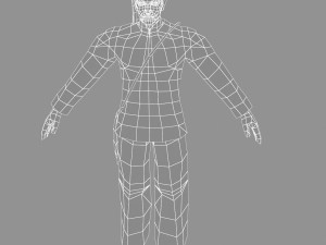 jingpo ethnic men 3D Model