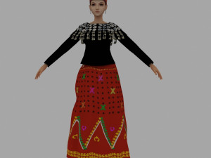 lady jingpo 3Dモデル