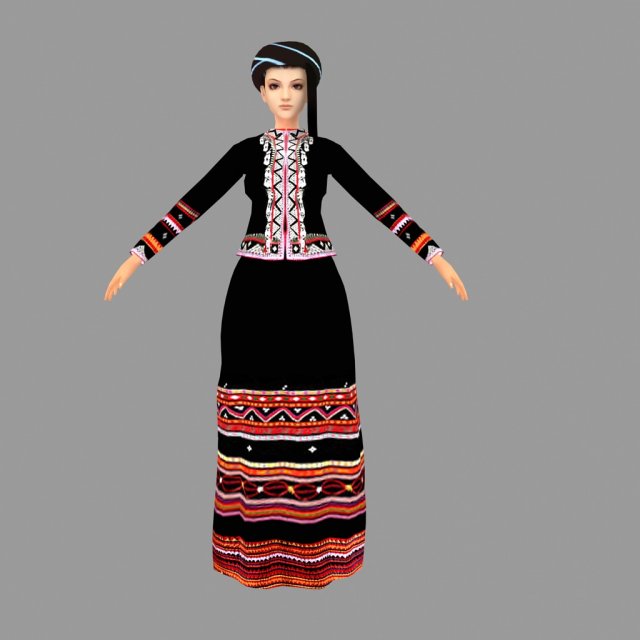 lahu women 3D मॉडल .c4d .max .obj .3ds .fbx .stl .blend 