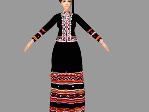 lahu women 3D 模型