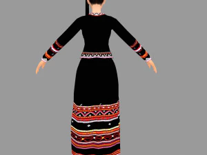 lahu women 3D Model