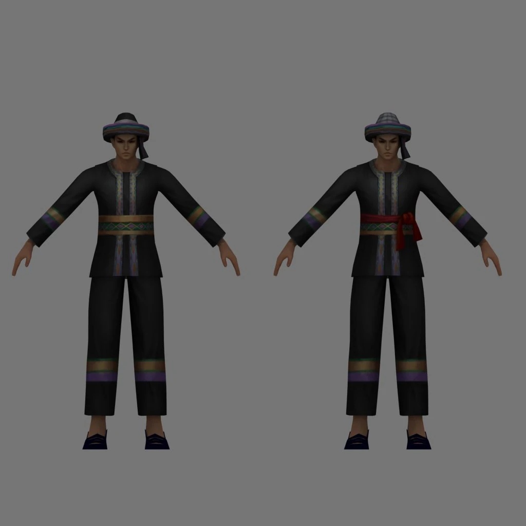 hmong men 3D Model .c4d .max .obj .3ds .fbx .stl .blend 