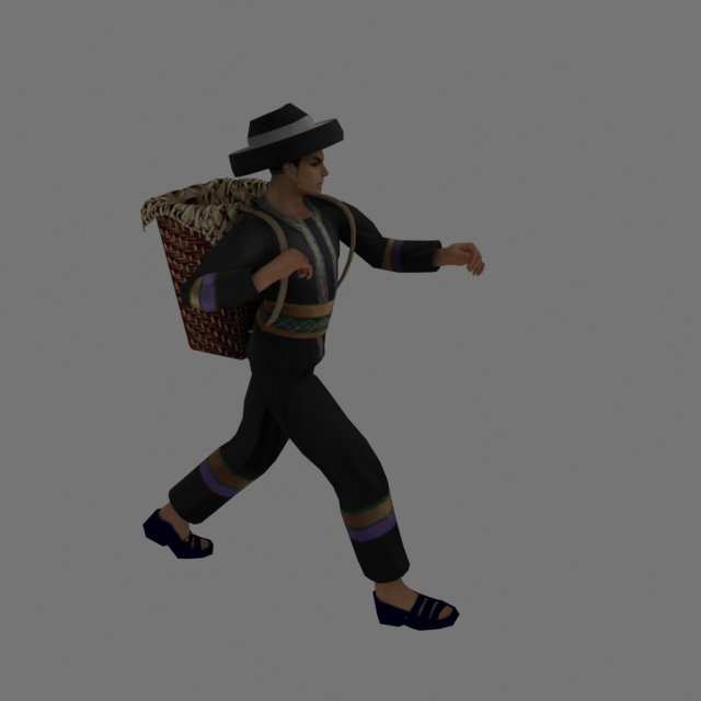 hmong men 3D Model .c4d .max .obj .3ds .fbx .stl .blend 