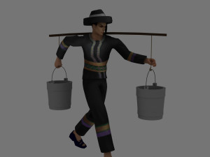 hmong men 3D Model
