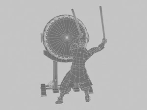 북을 치는 것 3D 모델