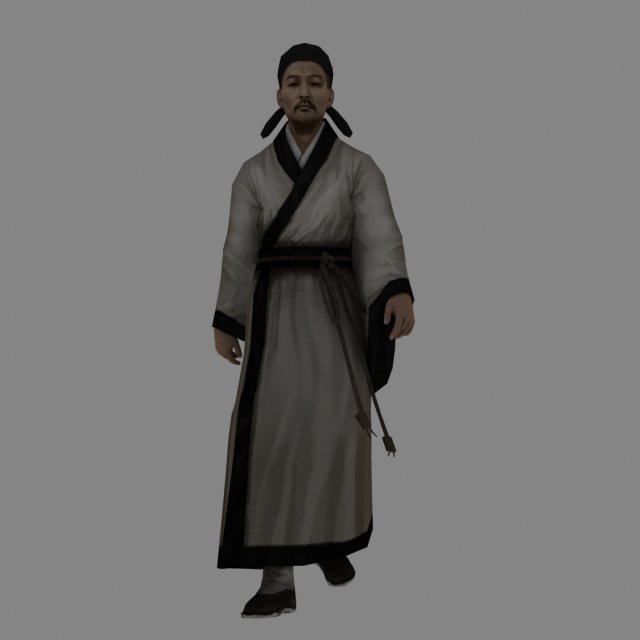 ancient scholar Model 3D .c4d .max .obj .3ds .fbx .stl .blend 