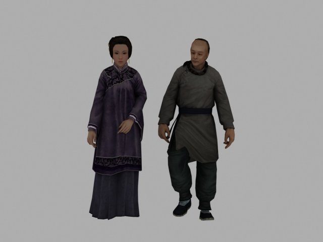 husband and wife 3D Model .c4d .max .obj .3ds .fbx .stl .blend 