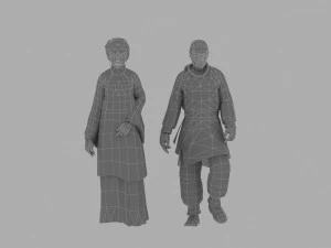 husband and wife 3D Model