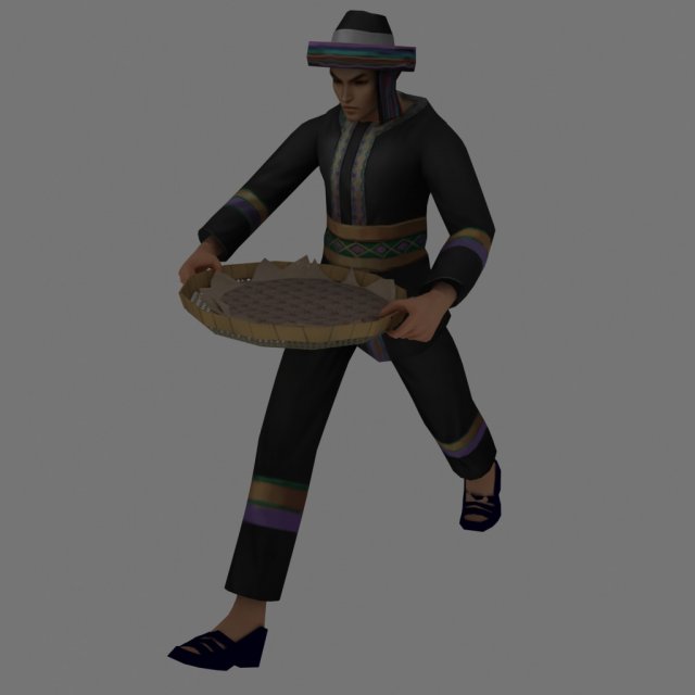 hmong men Model 3D .c4d .max .obj .3ds .fbx .stl .blend 