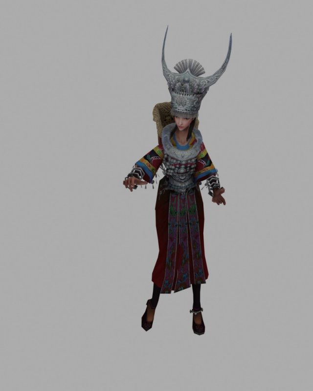 hmong women 3Dモデル .c4d .max .obj .3ds .fbx .stl .blend 