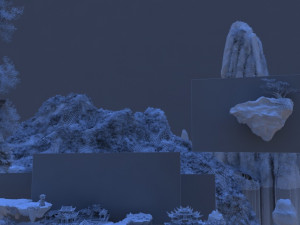 mountain scene 3D Model