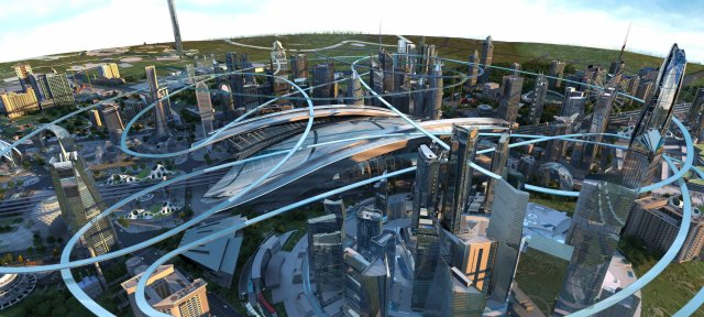 future city 3D Model .c4d .max .obj .3ds .fbx .stl .blend 