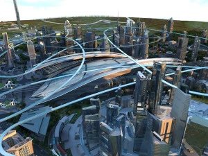 cidade futura Modelo 3D