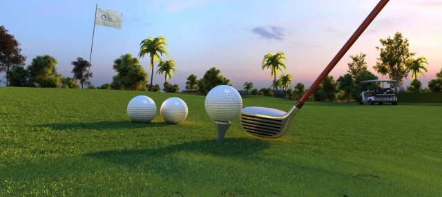 golf 3D Модель .c4d .max .obj .3ds .fbx .stl .blend 