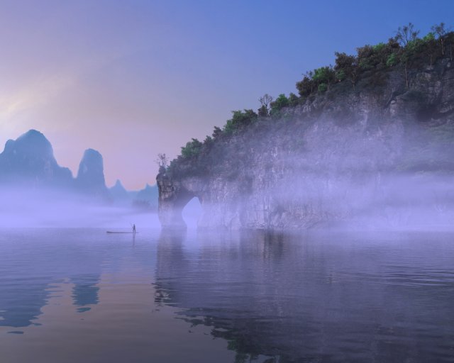 guilin scenery 3D 模型 .c4d .max .obj .3ds .fbx .stl .blend 