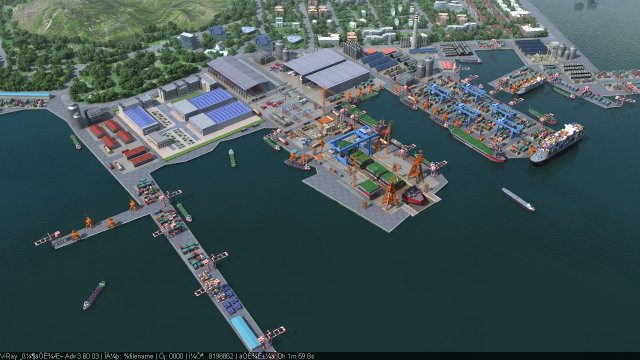 harbor 3D 모델 .c4d .max .obj .3ds .fbx .stl .blend 