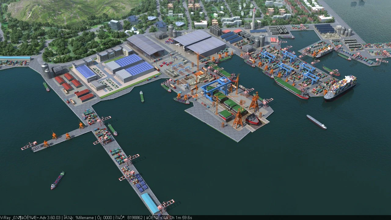 harbor 3D Model .c4d .max .obj .3ds .fbx .stl .blend 
