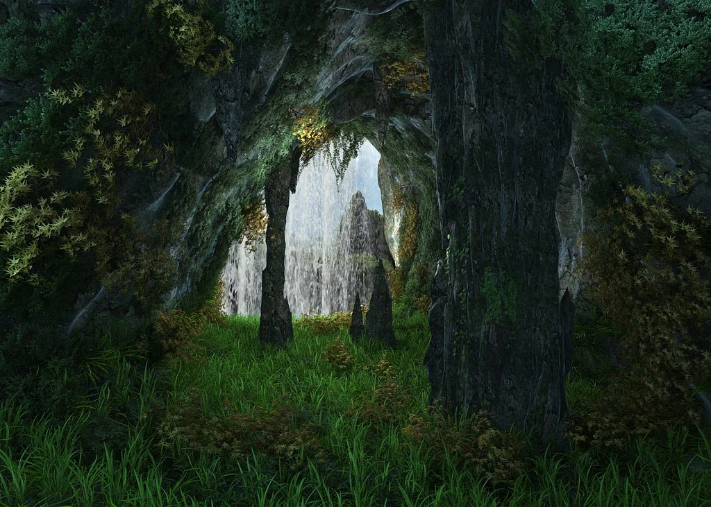 waterfall 3D Model .c4d .max .obj .3ds .fbx .stl .blend 