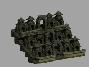 그룹 부처님 3D 모델