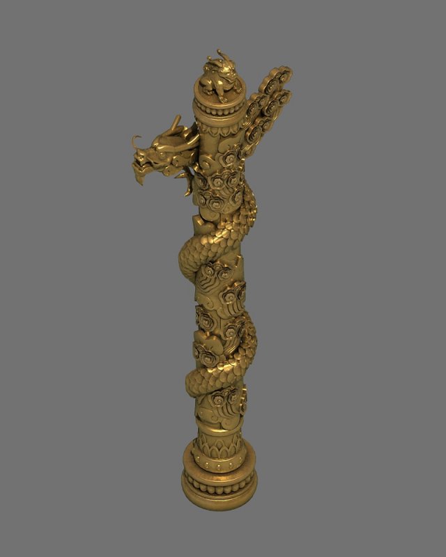 panlong column Model 3D .c4d .max .obj .3ds .fbx .stl .blend 