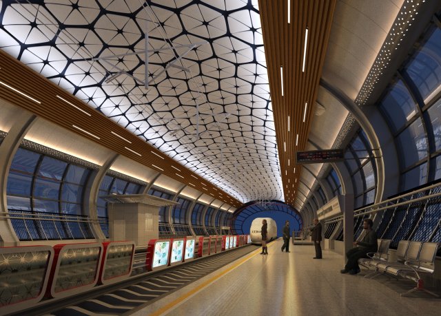 high speed railway 3D 模型 .c4d .max .obj .3ds .fbx .stl .blend 