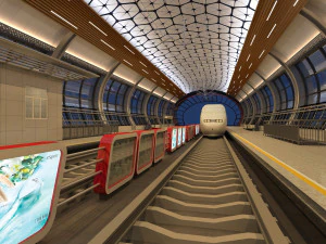 high speed railway 3D Model