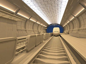 high speed railway 3D Model
