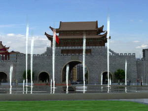 ancient city tower 3D Model