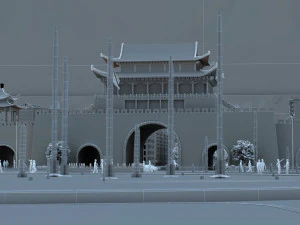 ancient city tower 3D Model