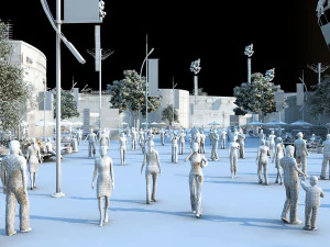 commercial plaza 3D Model