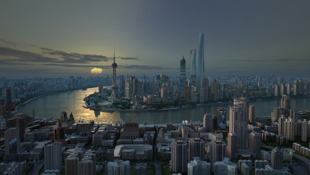 Shanghai Modello 3D .c4d .max .obj .3ds .fbx .stl .blend 