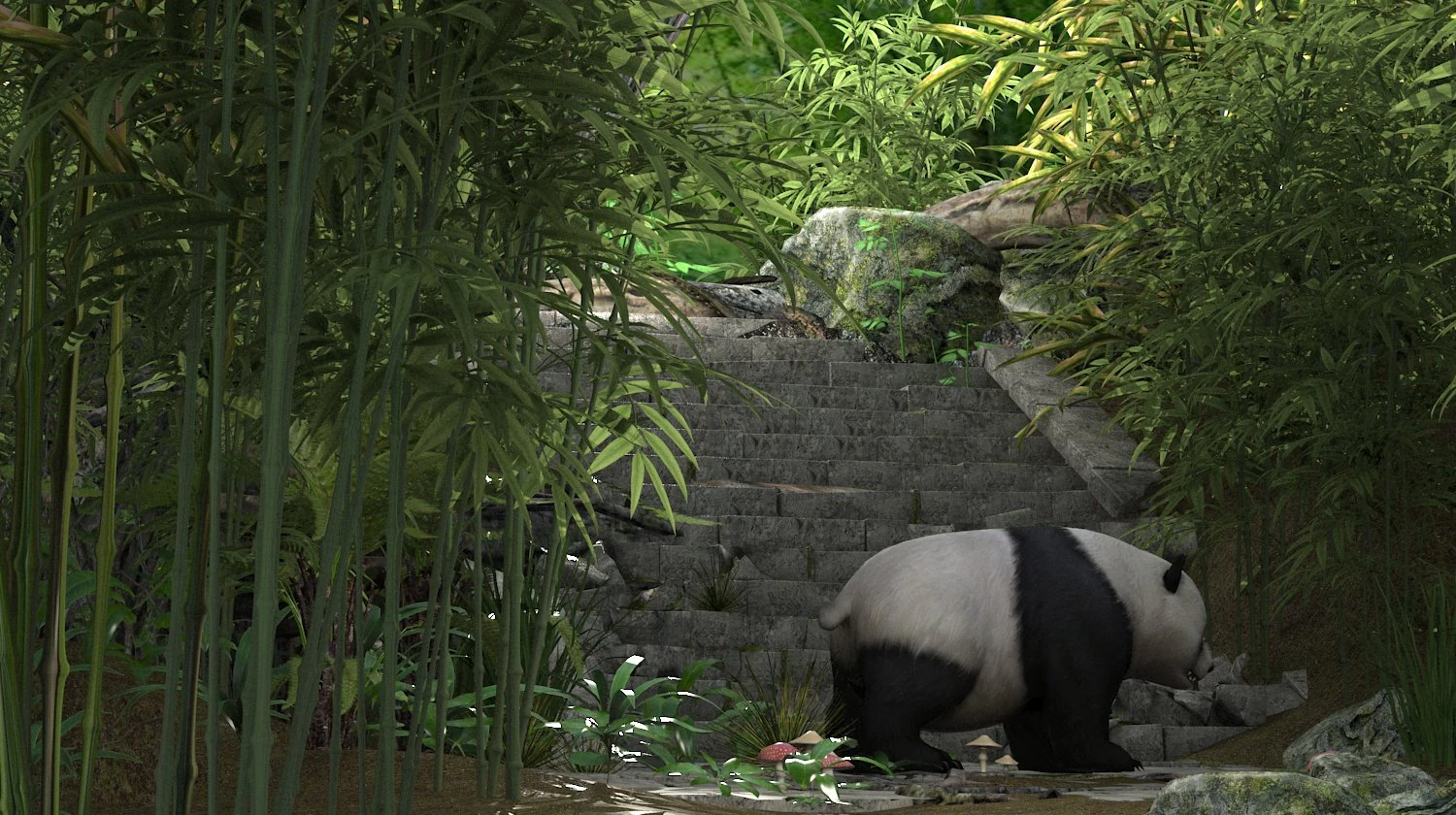 bamboo forest 3D Model .c4d .max .obj .3ds .fbx .stl .blend 