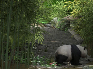 bosque de bamb&uacute; Modelo 3D