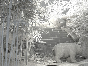 bamboo forest 3D Modell