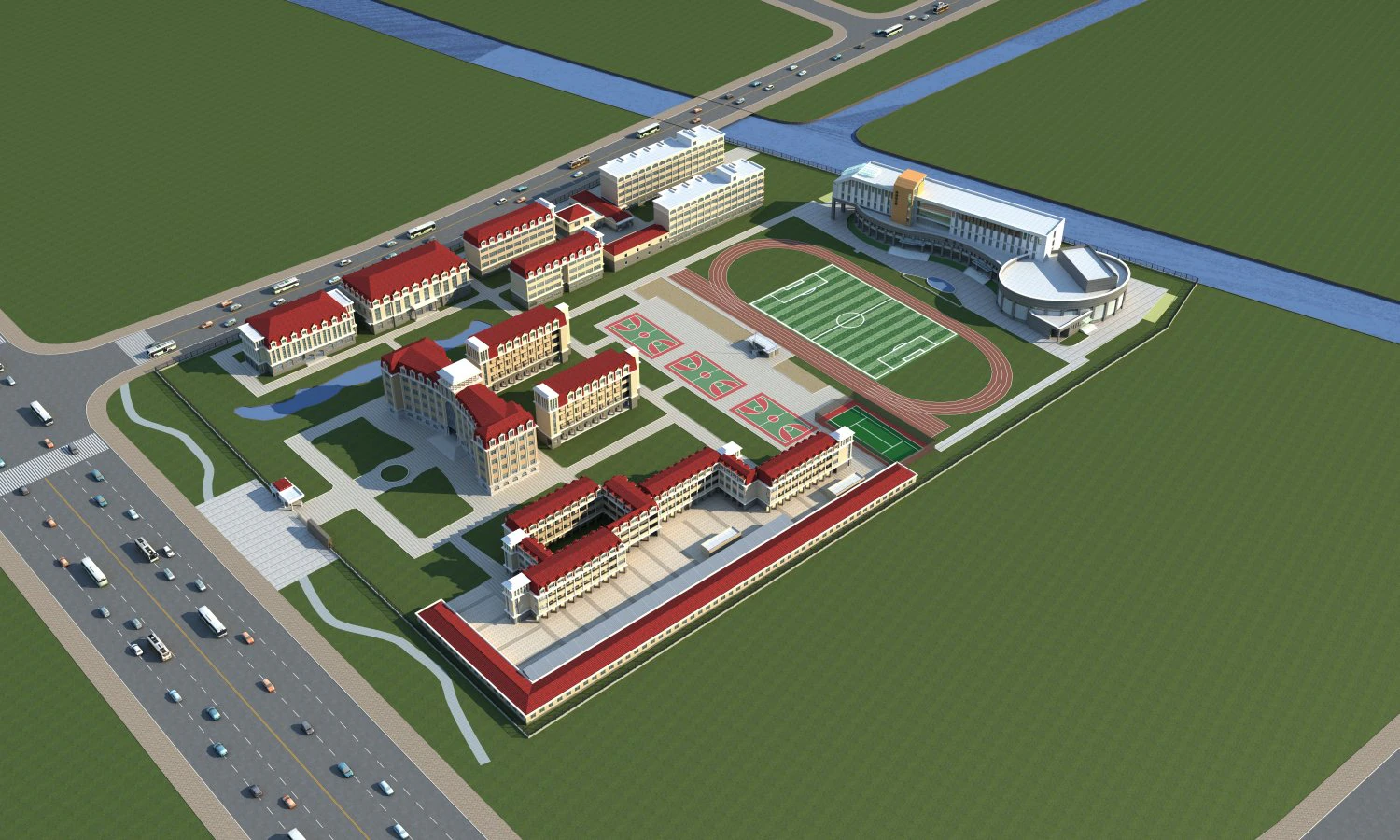 学校 3Dモデル .c4d .max .obj .3ds .fbx .stl .blend 