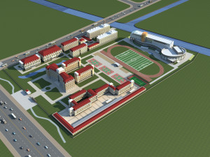 school 3D 模型