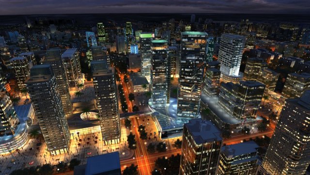 city night scene Modèle 3D .c4d .max .obj .3ds .fbx .stl .blend 