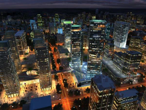 Ночная сцена города 3D Модель