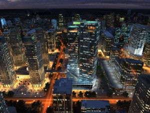 city night scene Modèle 3D