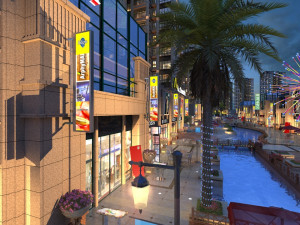 commercial street Modelo 3D