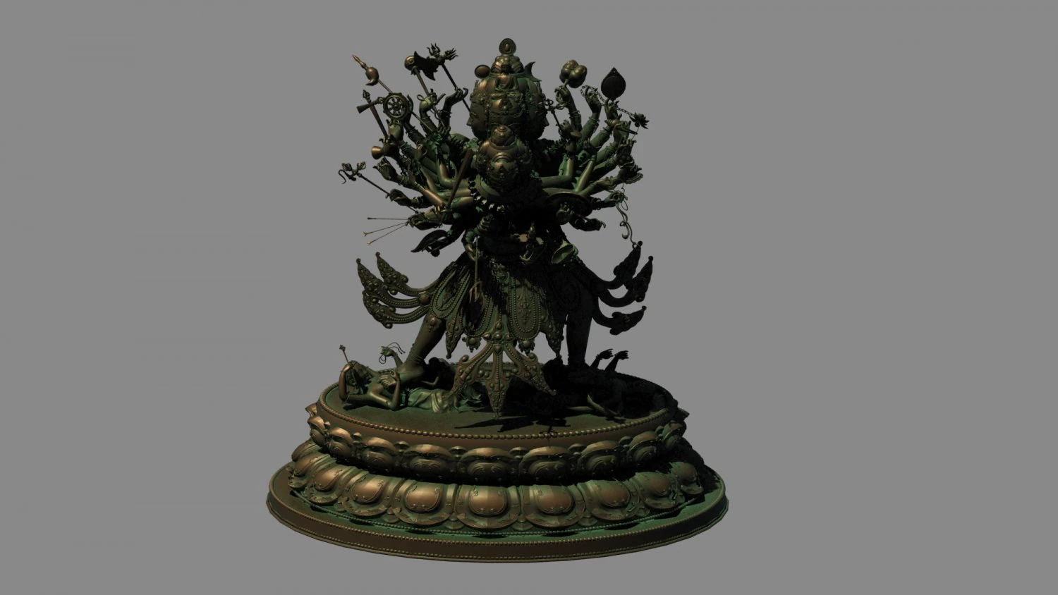 キングコング神 3Dモデル .c4d .max .obj .3ds .fbx .stl .blend 