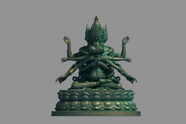 lotus buddha Modello 3D .c4d .max .obj .3ds .fbx .stl .blend 