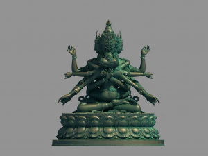 Buda De L&oacute;tus Modelo 3D