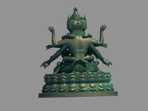 lotus buddha Modello 3D