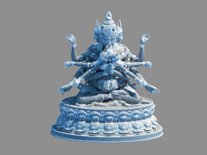 lotus buddha Modello 3D