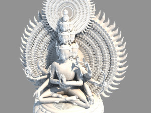 eleven-faced guanyin 3D 模型