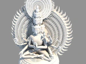 eleven-faced guanyin 3D Model